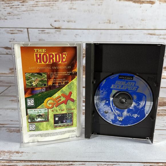 Solar Eclipse (Sega Saturn, 1995) Complete CIB W/ Manual TESTED - Picture 3 of 7